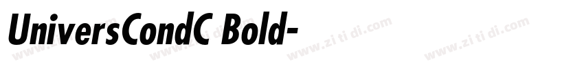 UniversCondC Bold字体转换